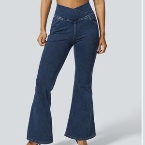 Halara Flex High Waisted Crossover Pocket Jeans